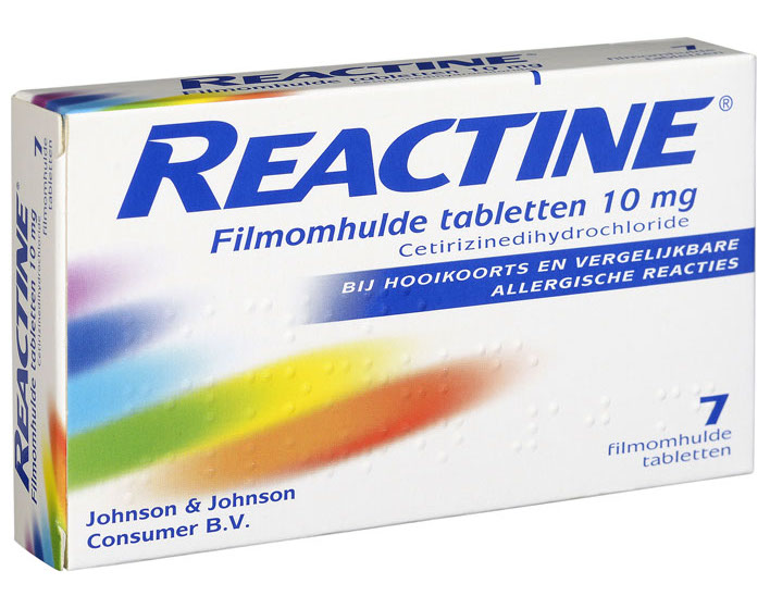 Reactine Cetirizine 10mg Tabletten 7st