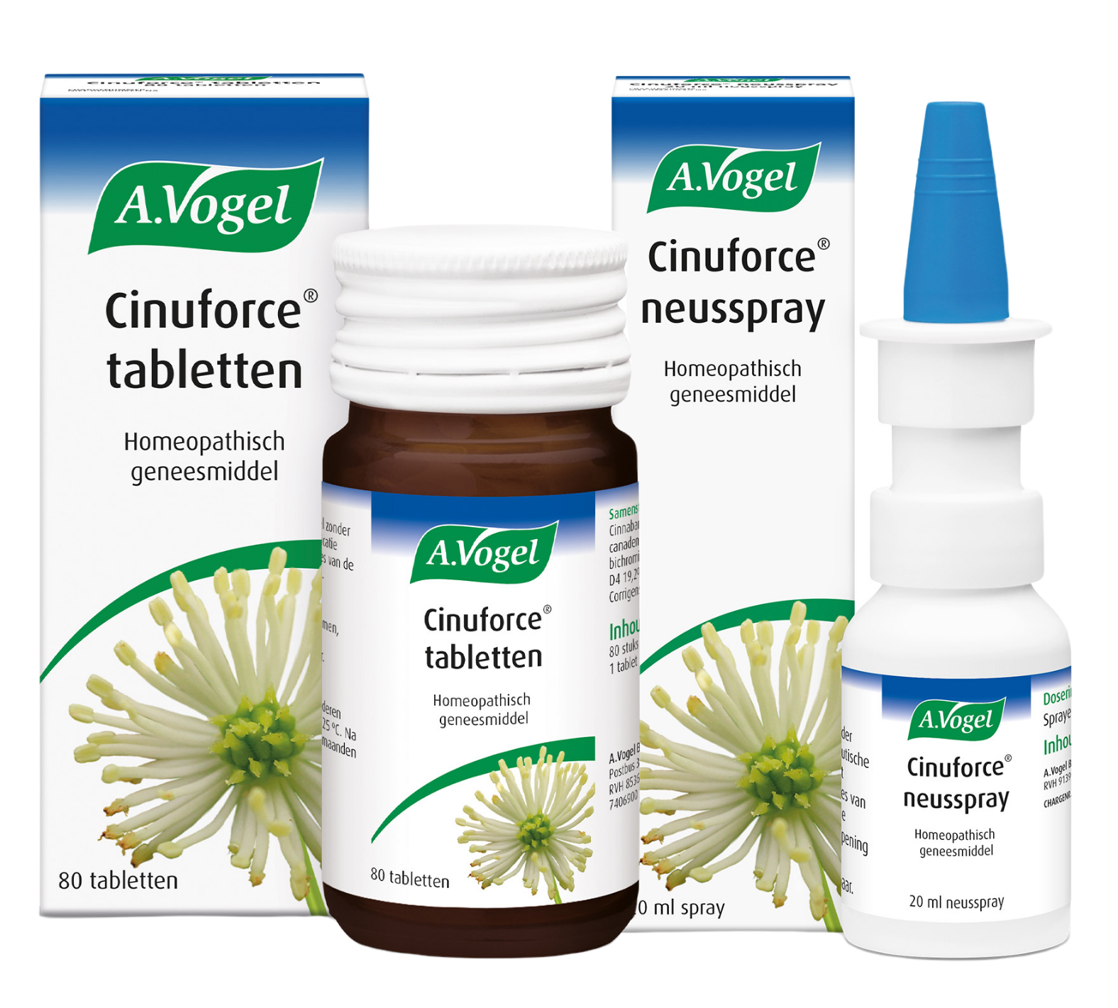A.Vogel Cinuforce Tabletten 80TB + Neusspray 20ML Combiverpakking