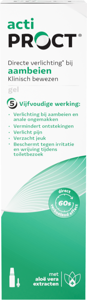 Actiproct Gel Can 45 ml - Aambeienzalf met direct verkoelend effect, Snelle verlichting bij aambeien, Verlicht snel en hygiënisch anale ongemakken, Vermindert jeuk en Verlicht irri