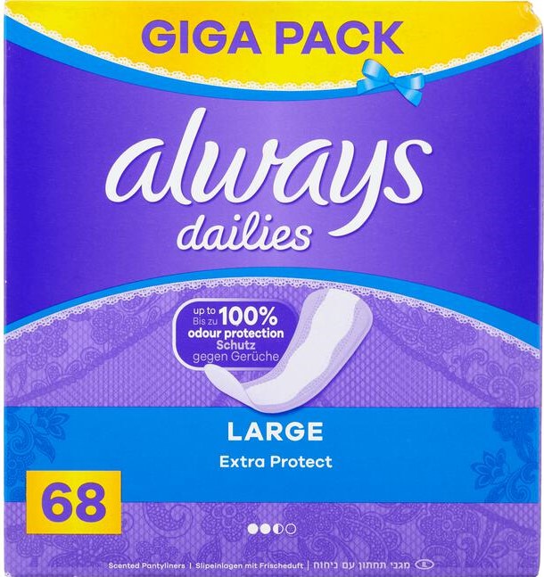 Always Dailies Large Extra Protect Inlegkruisjes - 68 stuks