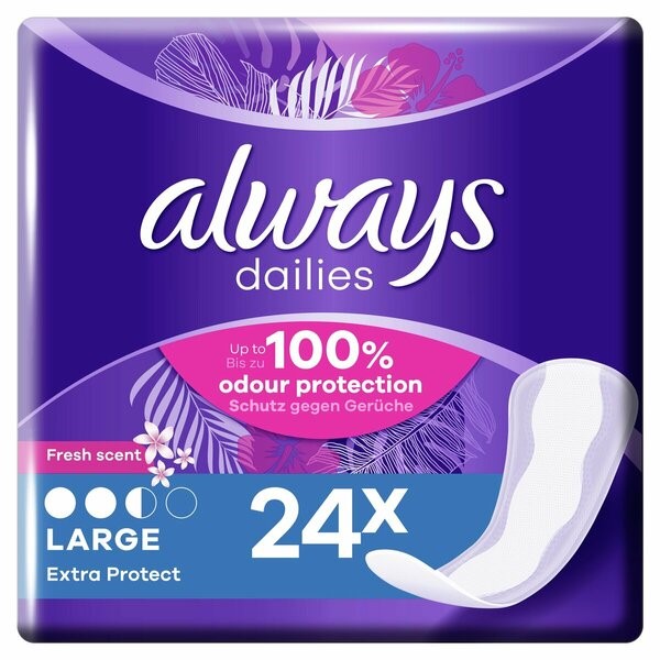 Always Dailies Inlegkruisjes Extra Protect Large - Fresh Scent