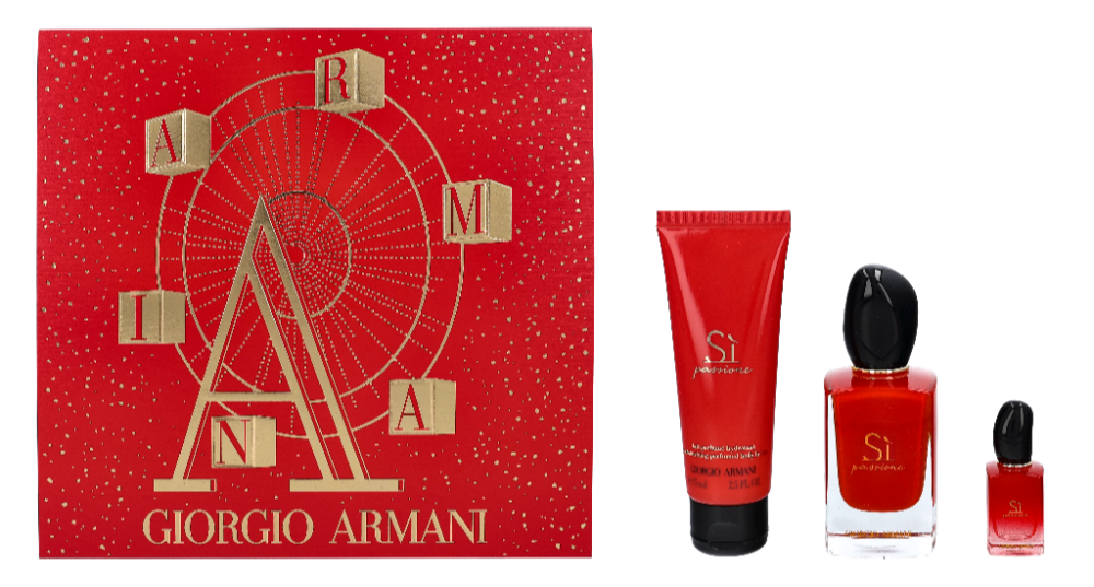 Armani Si Passione Giftset - 50 ml eau de parfum spray + 7 ml eau de parfum tasspray + 75 ml bodylotion - cadeauset voor dames