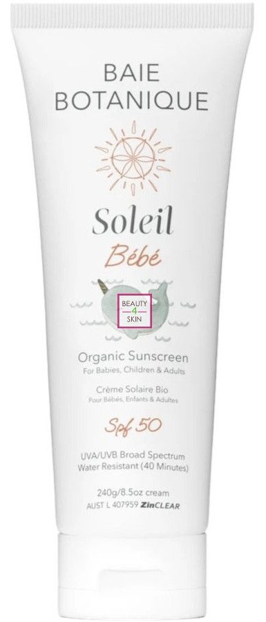 Baie Botanique Soleil Bebe Organic Sunscreen Tube