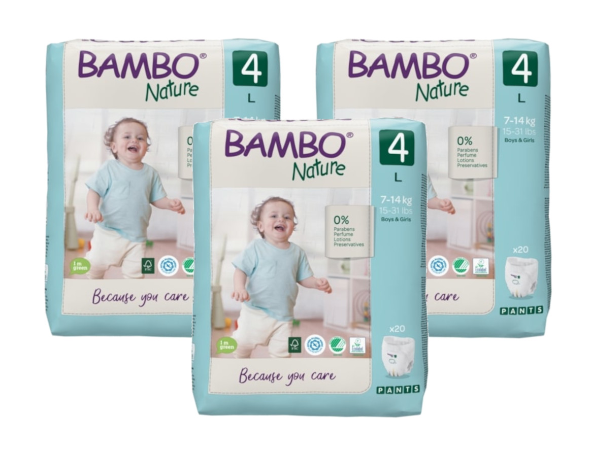 Image of Bambo Nature Luierbroekjes Maat 4 L - Multiverpakking 