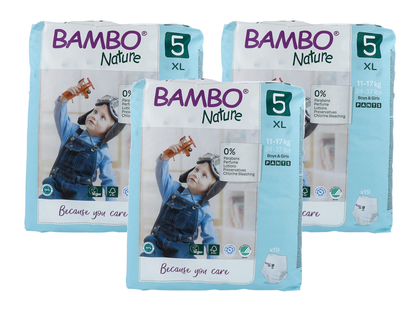 Image of Bambo Nature Luierbroekjes Maat 5 XL - Multiverpakking 
