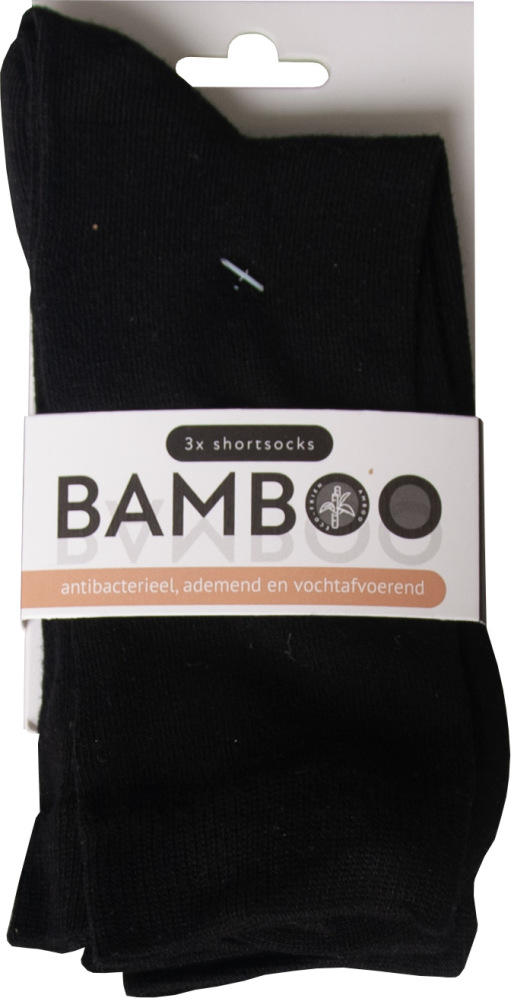 Naproz Bamboo Airco Sokken Zwart 3-Pack 35-38