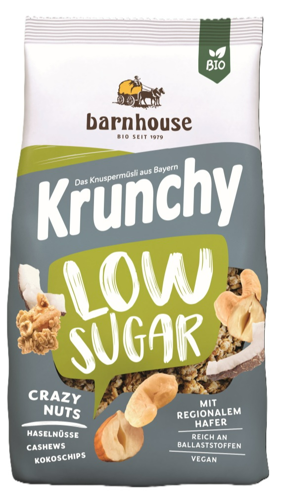 Barnhouse Krunchy Low Sugar Crazy Nuts Biologische Muesli