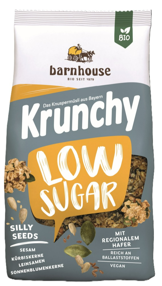 Barnhouse Krunchy Low Sugar Silly Seeds Biologische Muesli