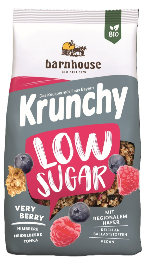 Barnhouse Krunchy Low Sugar Very Berry Biologische Muesli