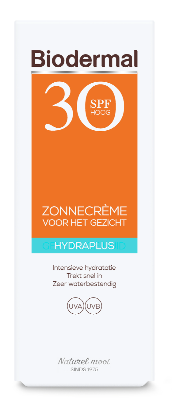 Biodermal Zonnecrème Gezicht Hydraplus SPF30