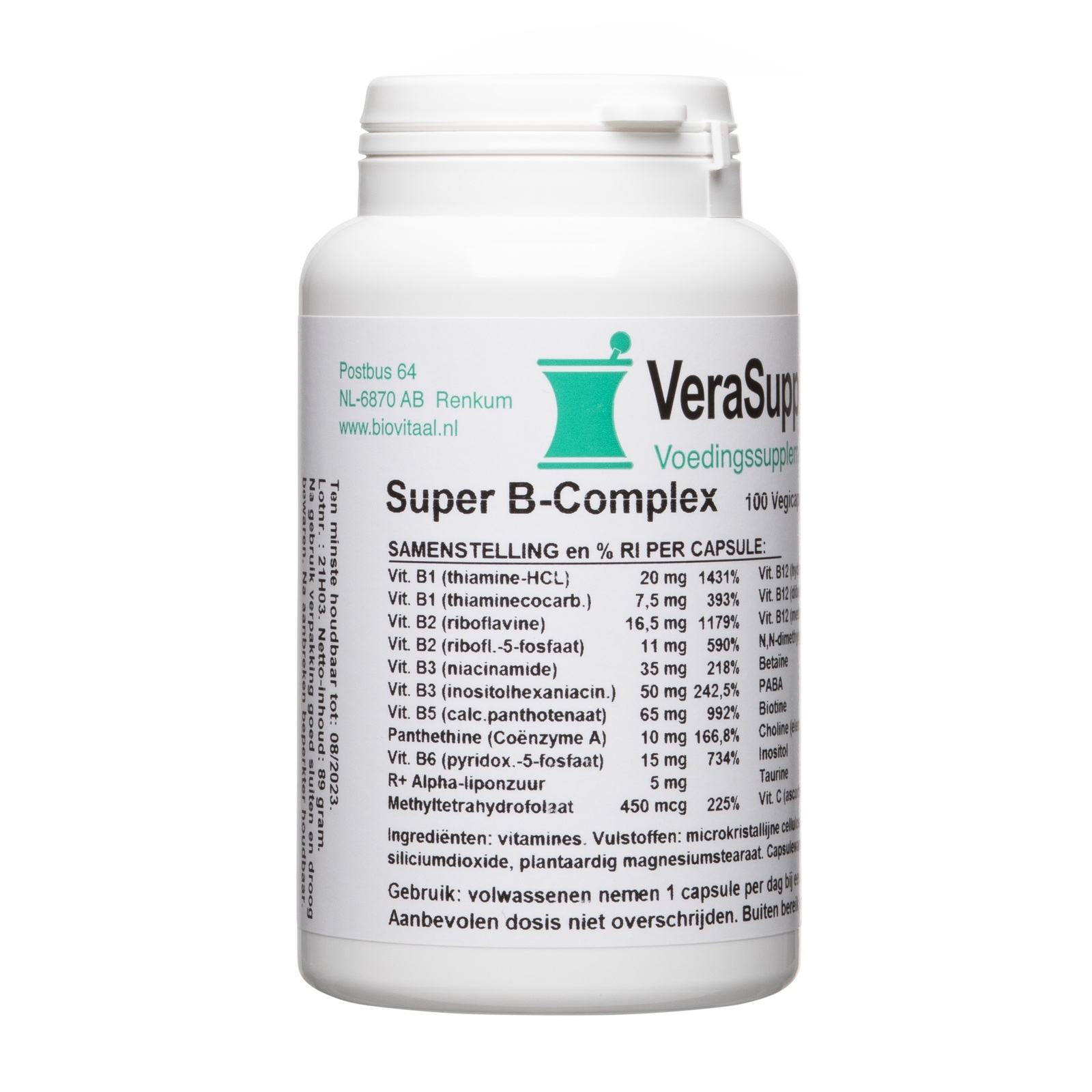 VeraSupplements Super B Complex Capsules