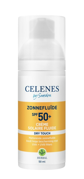 Image of Celenes by Sweden Herbal Sun Dry Touch Fluïde SPF50+ Zonnecrème