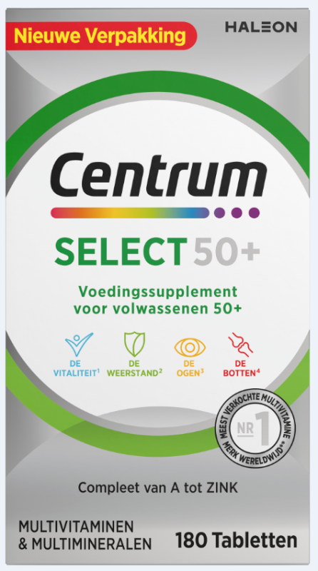 Centrum Select 50+ Multivitaminen Tabletten 180st