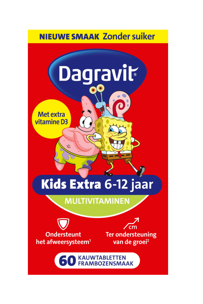 Dagravit Kids Extra 6-12 jaar Multivitaminen Kauwtabletten