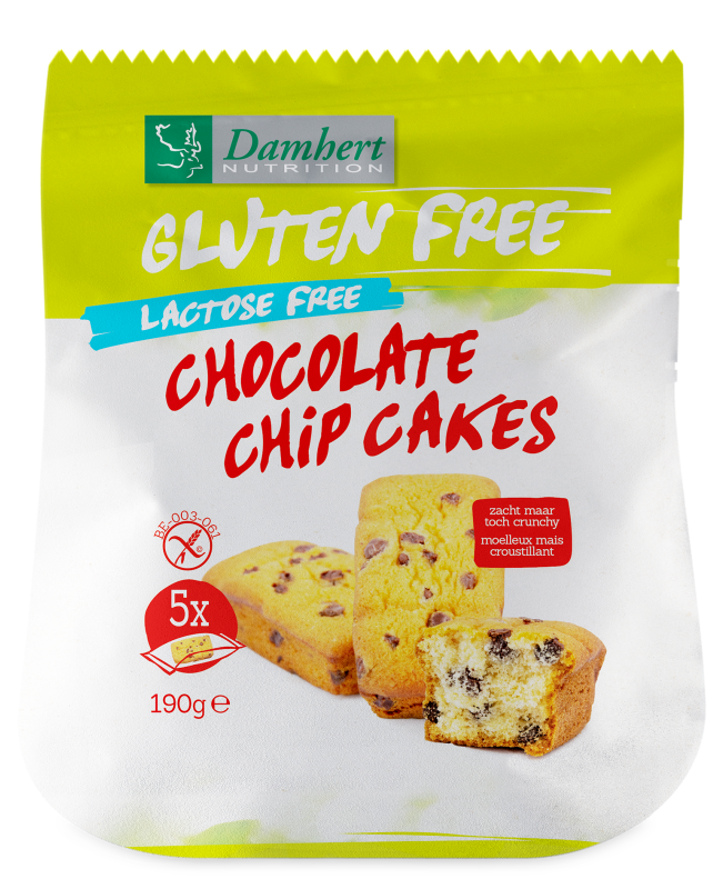 Damhert Gluten Free Lactose Free Choco Chip Cakes