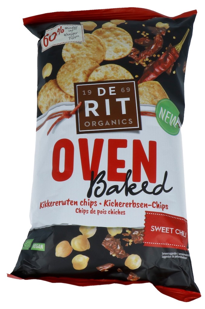 De Rit Oven Baked Kikkererwten Chips Sweet Chili