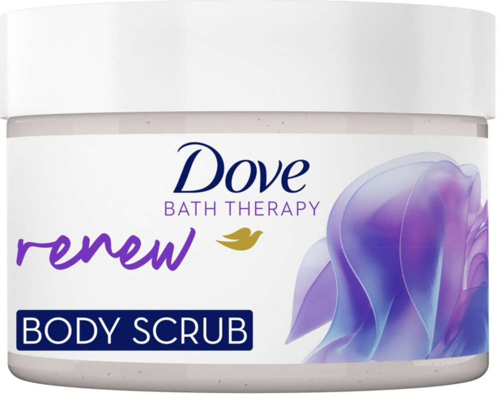 Dove Bath Therapy Renew Bodyscrub Wild Violet & Pink Hibiscus