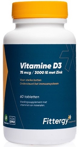 Fittergy Vitamine D3 75mcg Met Zink