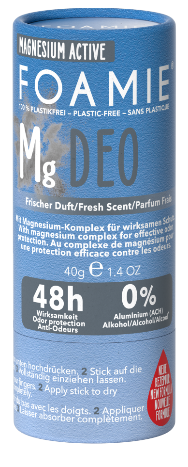 Foamie Magnesium Active Plastic Free Deo Fresh Scent 48H