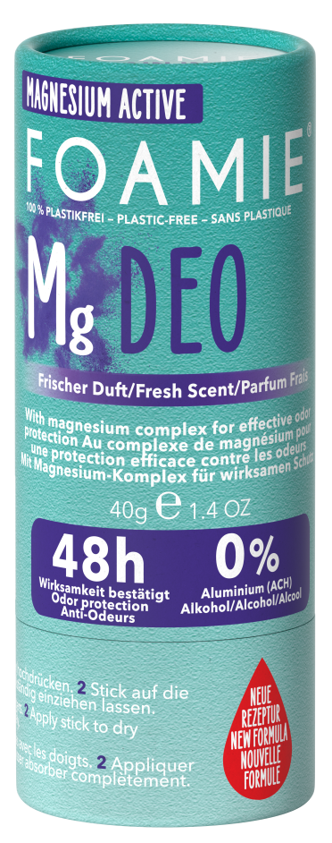 Foamie Magnesium Active Plastic Free Deo Fresh Scent 48H