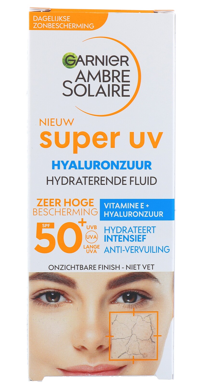 Image of Garnier Ambre Solaire Super UV Hyaluronzuur Hydraterende Fluid SPF 50+