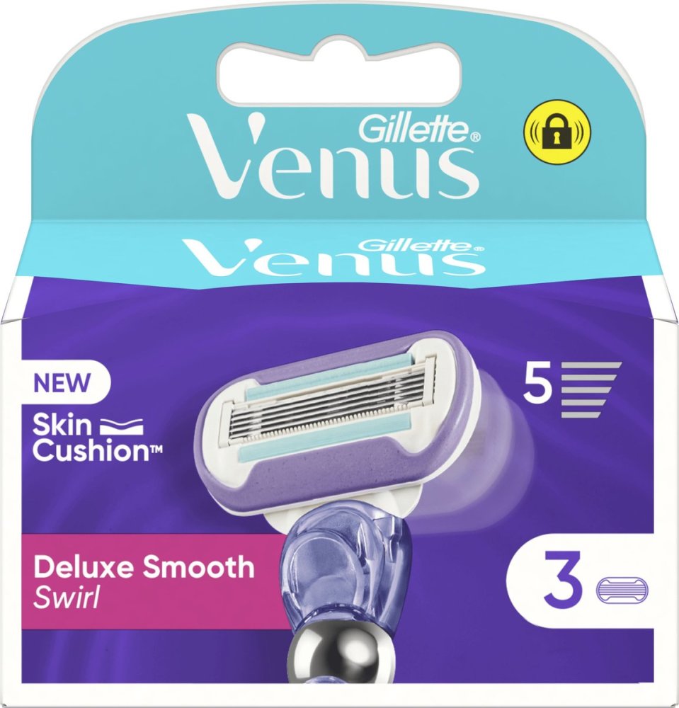 Gillette Venus Deluxe Smooth Swirl - Voor Een Gladde Scheerbeurt - 3 Navulmesjes