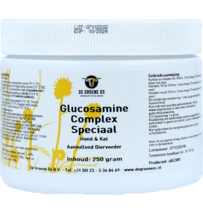 Groene Os Glucosamine Complex Speciaal - Hond/Kat - 250 g
