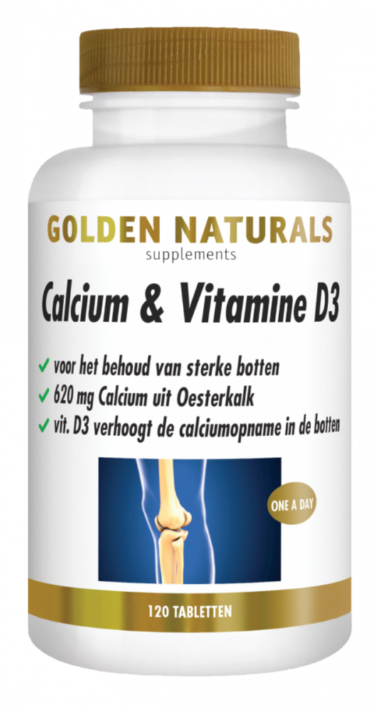 Golden Naturals Calcium & Vitamine D3 (120 tabletten)