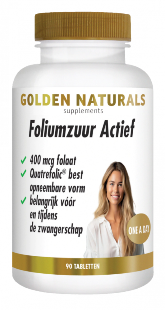 Golden Naturals Foliumzuur Actief (90 tabletten)