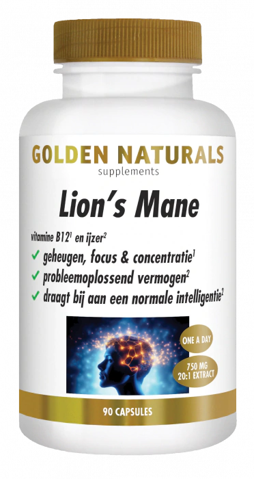 Golden Naturals Lion’s Mane (90 veganistische capsules)