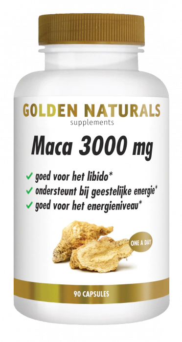 Golden Naturals Maca 3000mg (90 veganistische capsules)