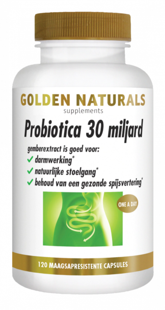 Golden Naturals Probiotica 30 miljard (120 veganistische maagsapresistente capsules)