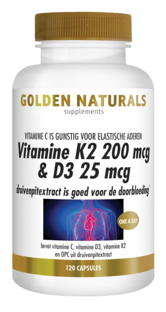 Golden Naturals Vitamine K2 & D3 Capsules