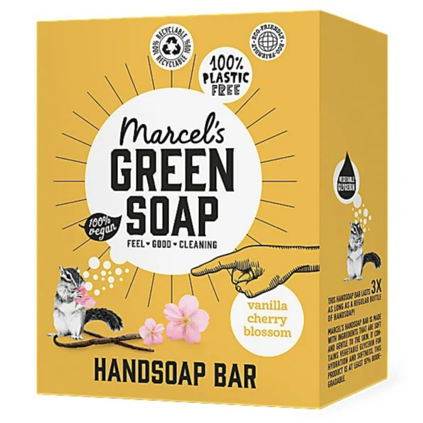 Marcel's Green Soap Handzeep Bar Vanille & Cherry Blossom 90 gr