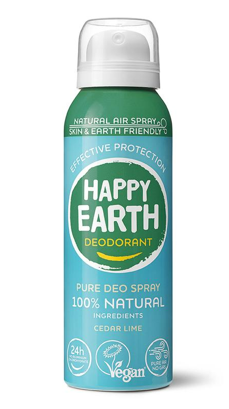 Happy Earth Pure Deo Spray Ceder Lime