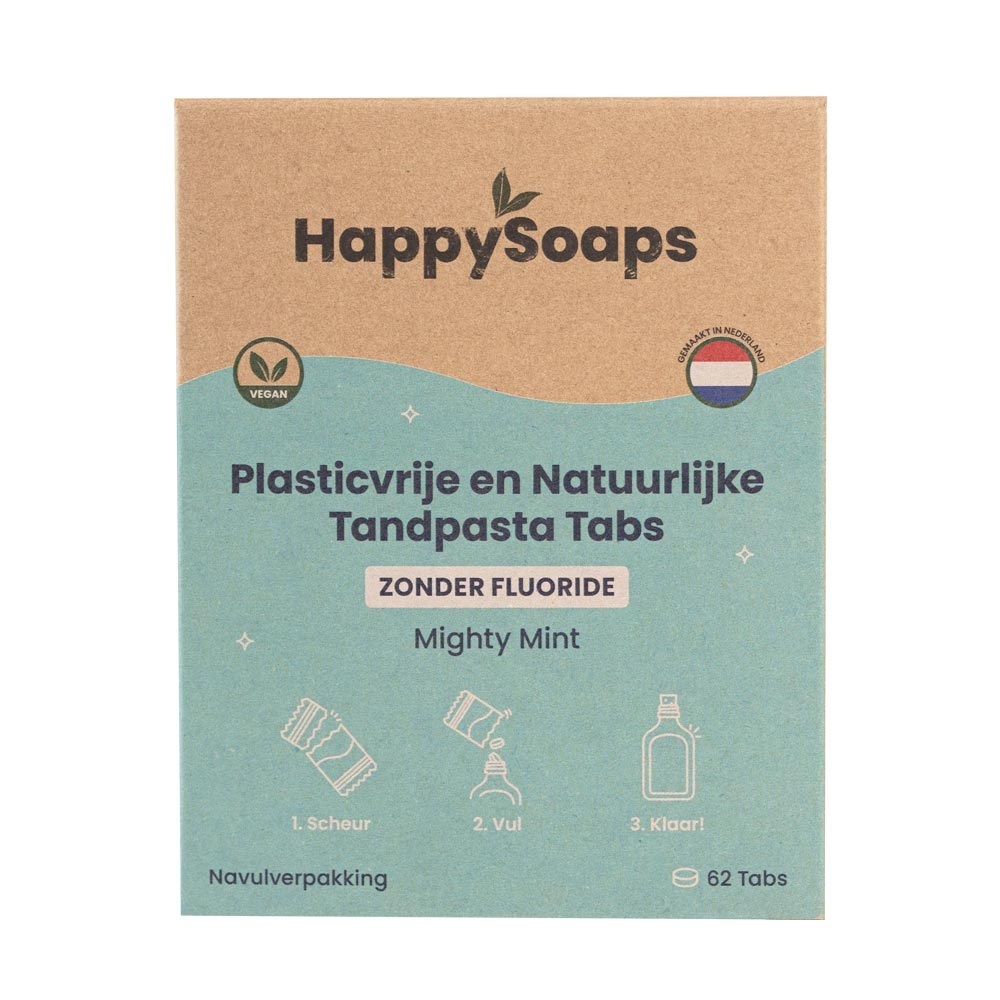 Happysoaps Zonder Fluoride Tandpasta Navulling Tabs