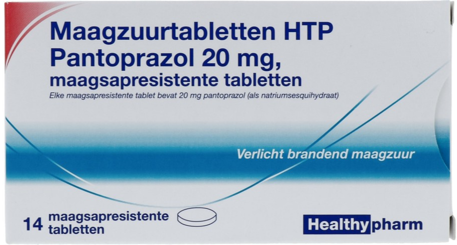 Image of Healthypharm Maagzuurremmer Pantoprazol 20mg Tabletten 14st