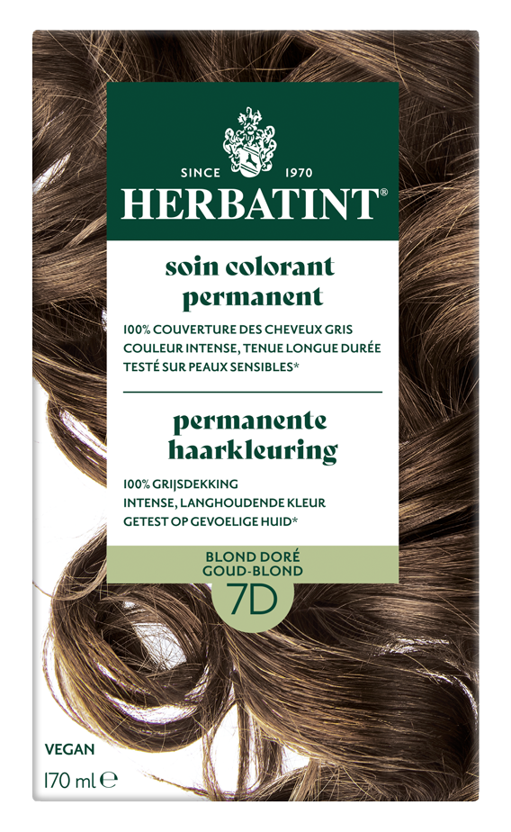 Herbatint Permanente Haarkleuring Goud-Blond 7D