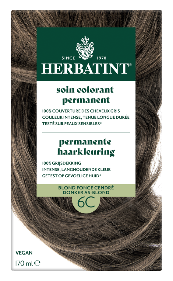 Herbatint Permanente Haarkleuring Donker As-Blond 6C