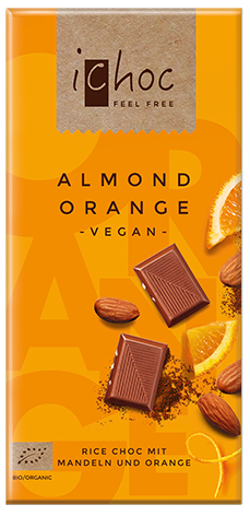 IChoc Almond Orange Vegan Rijstmelk Chocolade