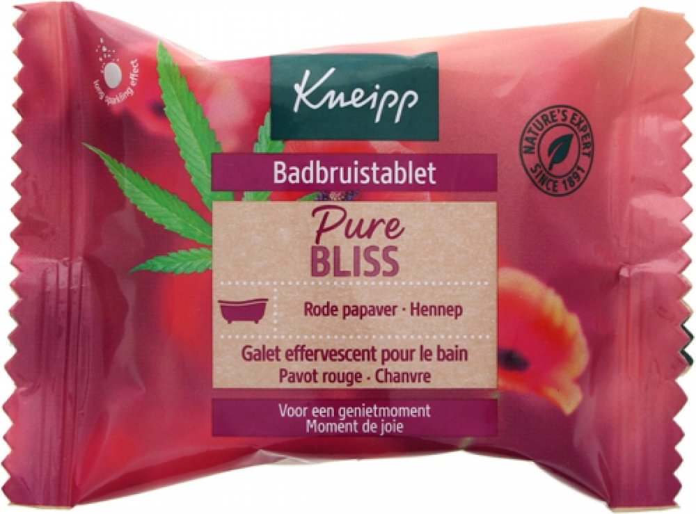 Kneipp Pure Bliss Effervescent Badkiezel Rode Klaproos - Hennep 1 Kiezel