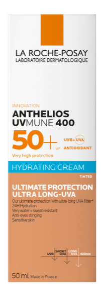 Image of La Roche-Posay Anthelios UVMune 400 Hydrating Cream Tinted SPF50+ 
