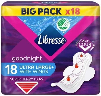 Libresse Goodnight Ultra Large With Wings Maandverband