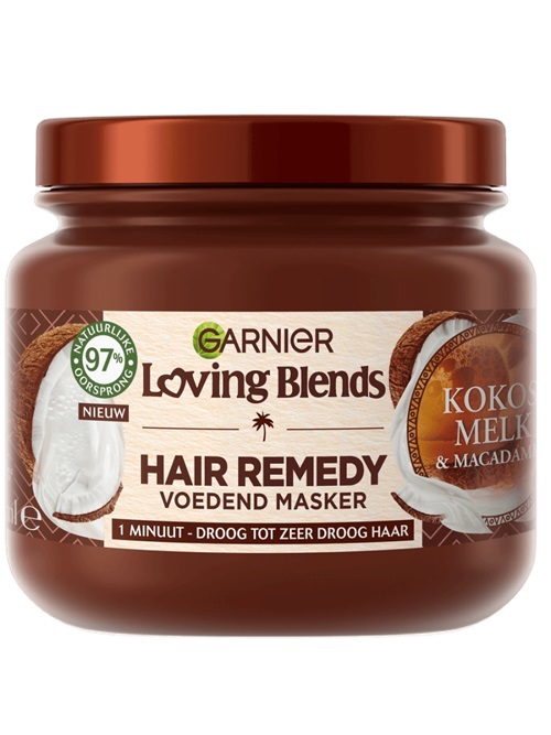 Garnier Loving Blends Hair Remedy Masker - Kokosmelk & Macadamia - 340 ml