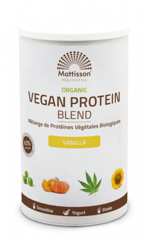 Mattisson - Biologische Vegan Proteïne Blend 63% - Vanille - 400 g
