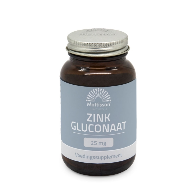 Mattisson - Zink Gluconaat 25 mg - 60 tabletten