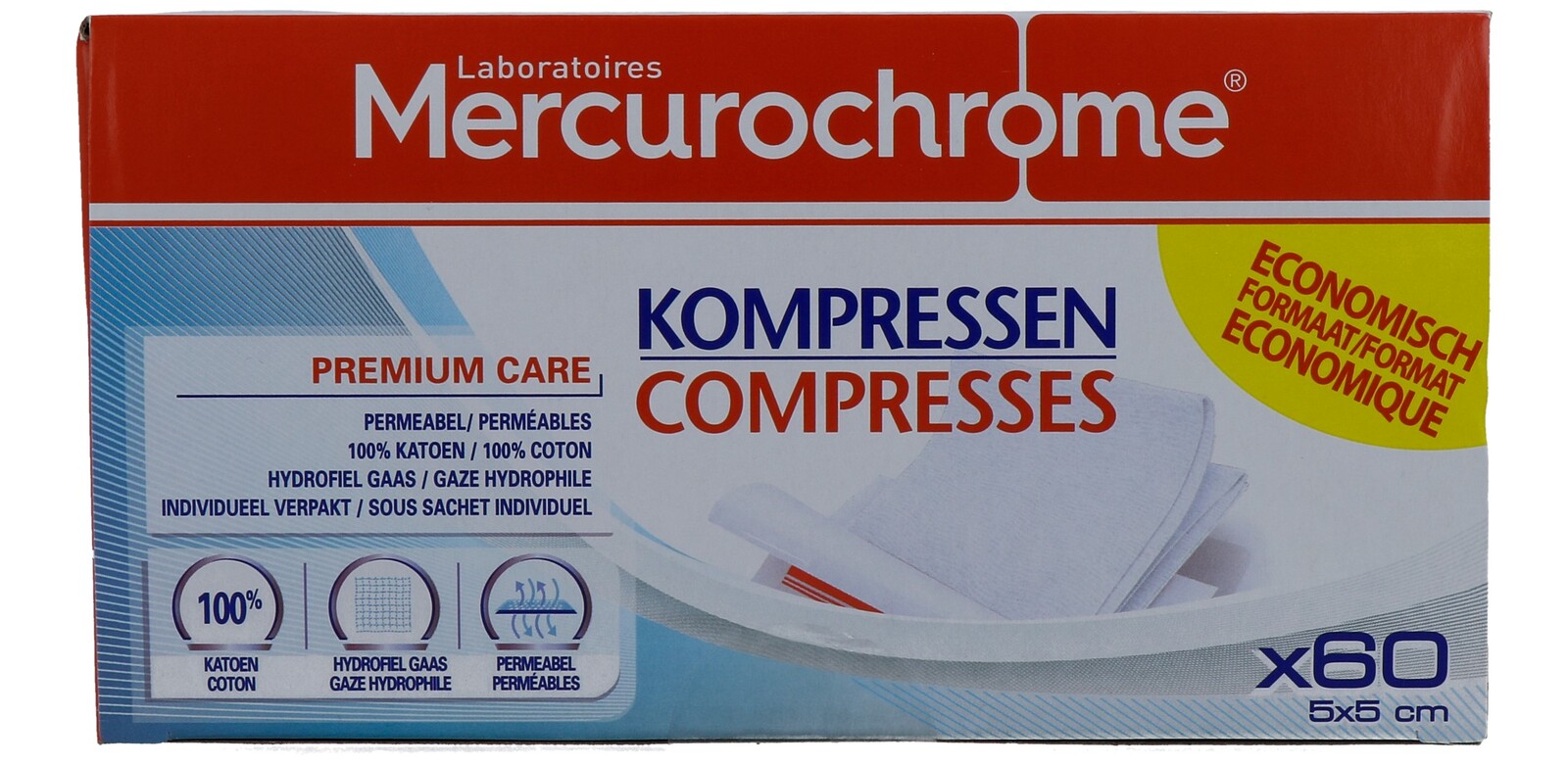 Mercurochrome Kompressen 5x5cm