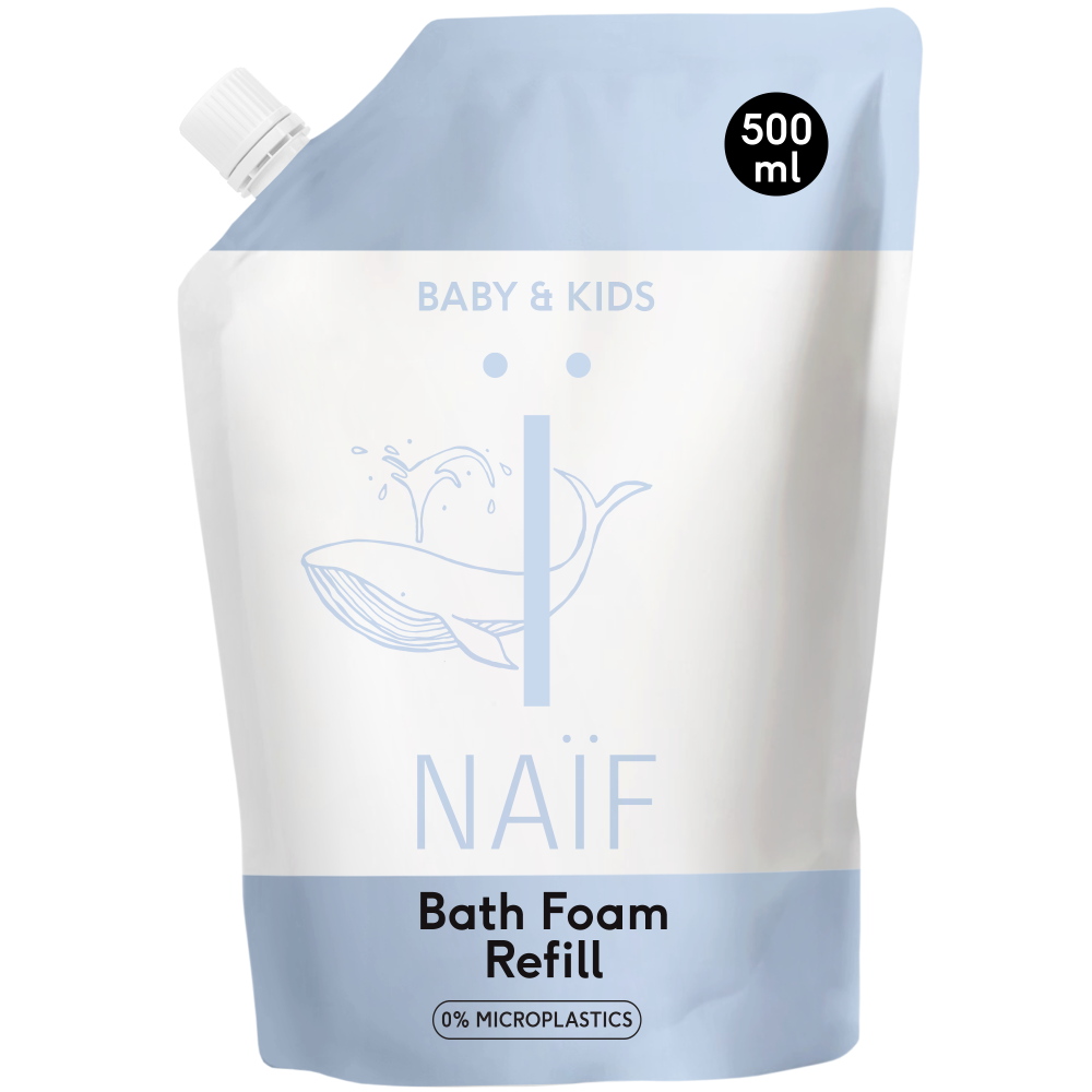 Naïf Reinigende Badschuim - Navulverpakking refill - Baby en Kids - 500ml - met Natuurlijke Ingrediënten