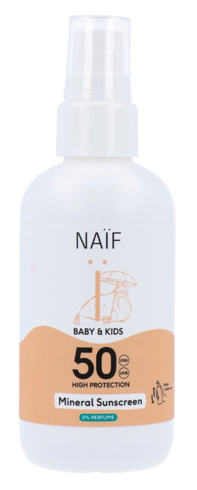 Naïf - Minerale Zonnebrandspray - Baby's & Kinderen - 0% parfum - SPF50 - 100ml