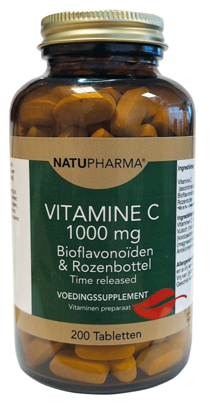 Natucare Vitamine C1000 bioflavonoiden & Rozenbottel 200 tabl